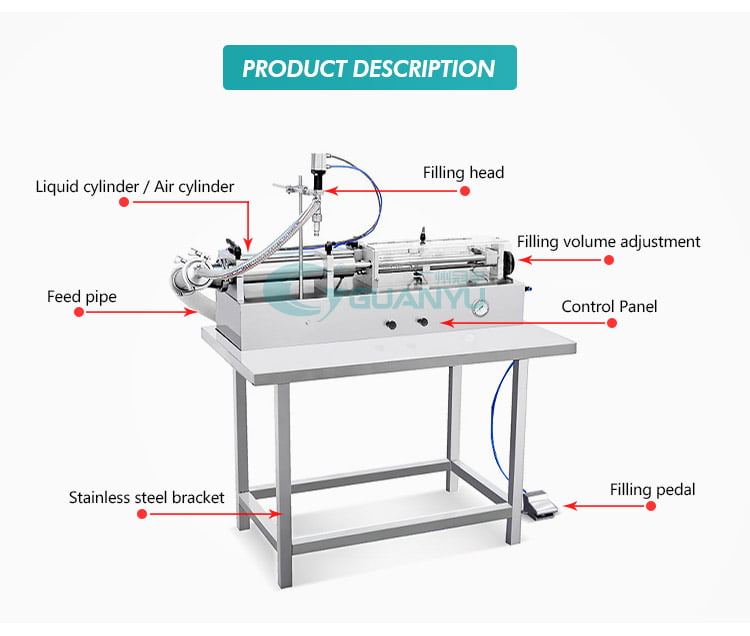 4 head bottle filling machine