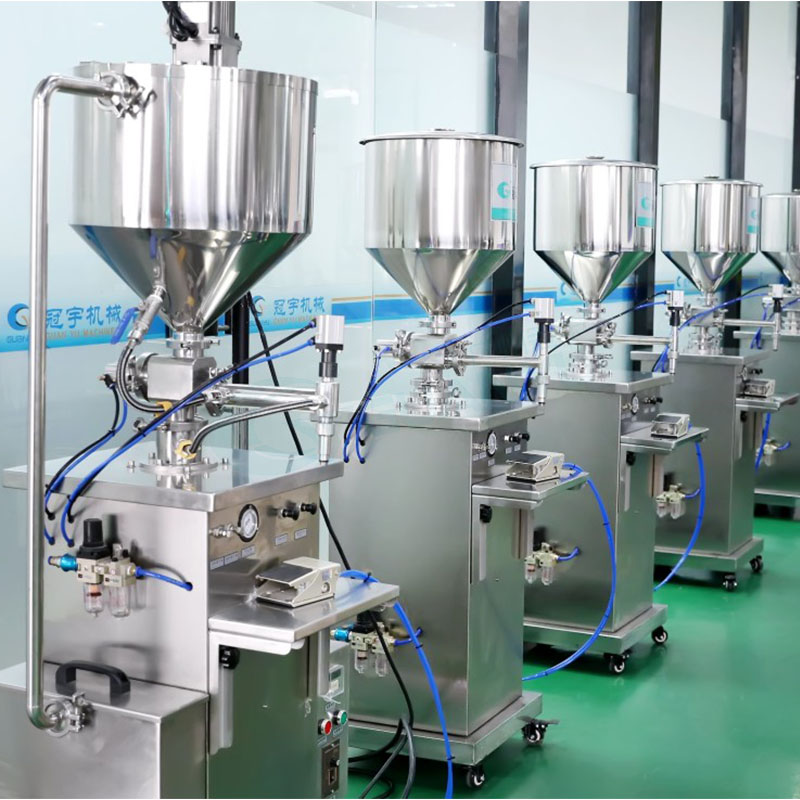 Best Semi Automatic Mixing Heating High Viscous Material Gel Cream Filling Machine Company - GUANYU  in  Guangzhou