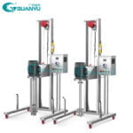 Universal Wheel Movable Electric Lifting High Shear Mixer Cosmetic Cream Homogenizing Emulsifying Machine