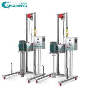 Universal Wheel Movable Electric Lifting High Shear Mixer Cosmetic Cream Homogenizing Emulsifying Machine