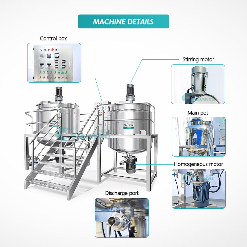 Detergent Processing Line Shampoo Mixer Tank Liquid Soap Manufacturing Plant Mixing Machine Company - GUANYU factory