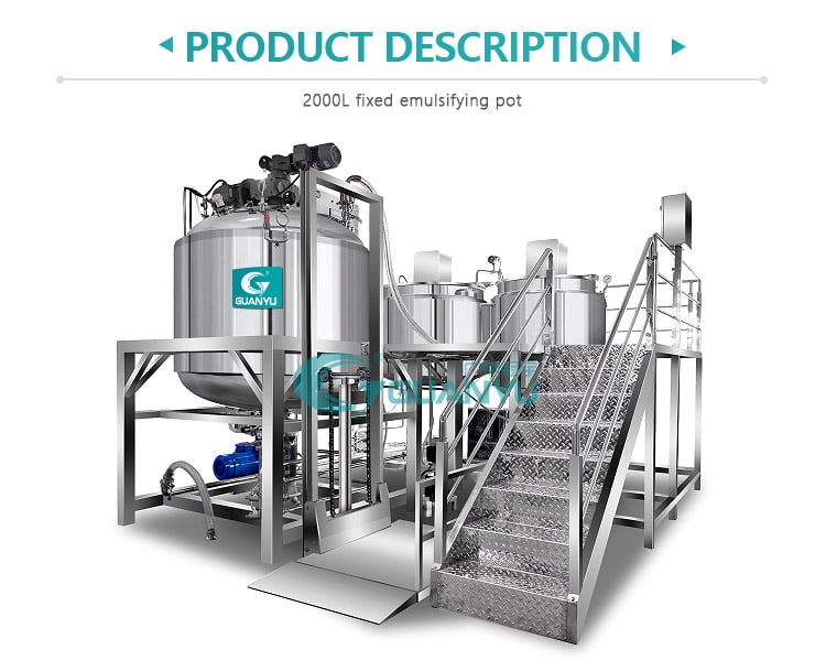 Best vacuum emulsifying mixer machine Cream Cheese Homogenizer Making Machine Company - GUANYU