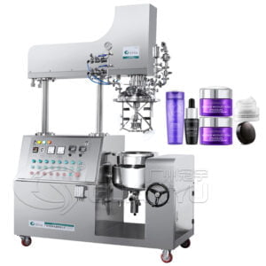 Quality Ribbon Paraffin Emulsifying Blending Stirring Equipment Vacuum Emulsifying Mixer Manufacturer | กวานยู