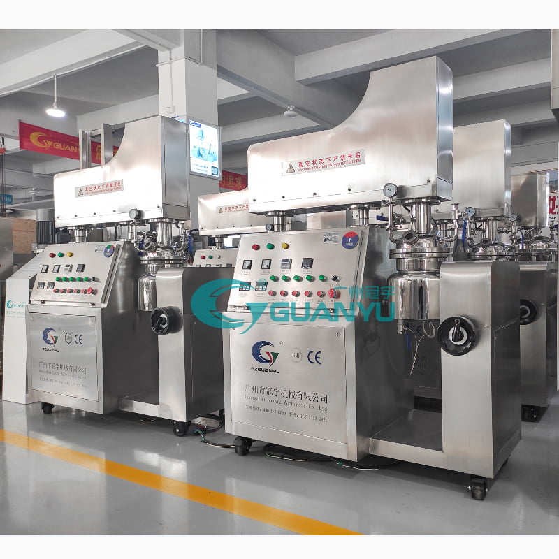 Quality Emulsifying Homogenizer Cosmetic Cream Mixer Vacuum Emulsifying Mixer Manufacturer | GUANYU price