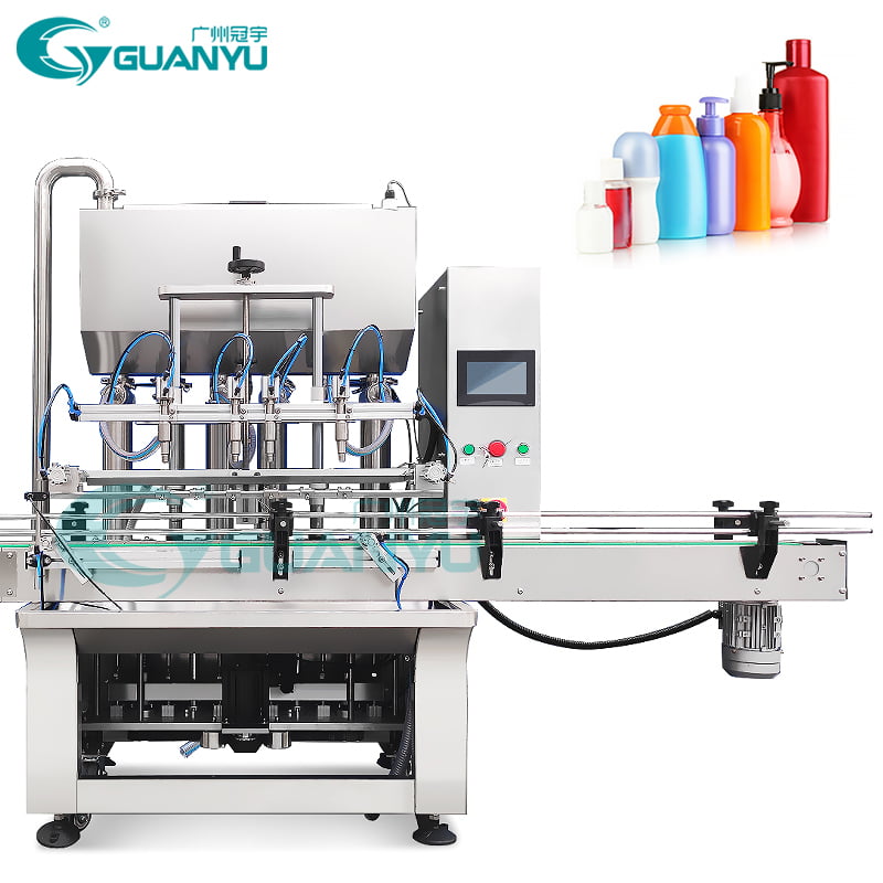 4-head Full Automatic Cosmetic Bottle Water Filling Machine Full automatic filling machine