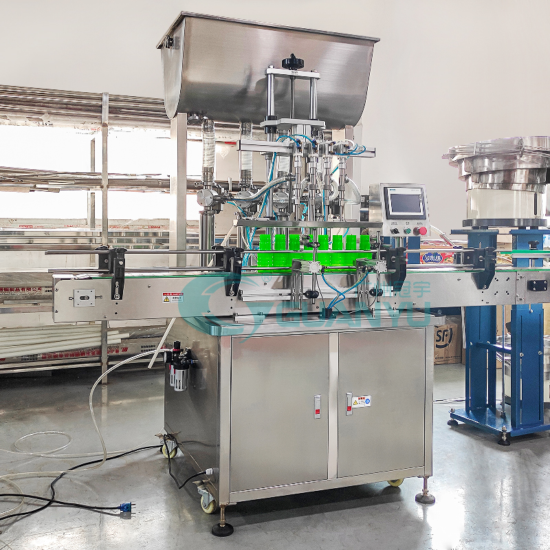Best Full Automatic Pneumatic Capping Packing and Filling Machine Line Glass Plastic Bottles Company - GUANYU price