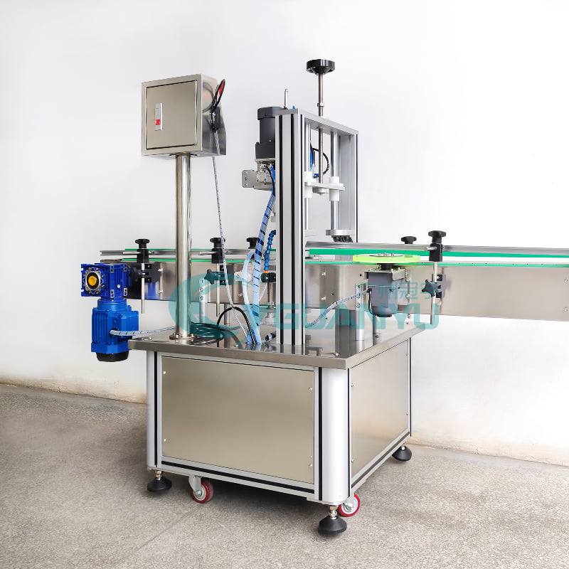 fully automatic screw capping machine bottle jar sealing machine pump capping machine liquid soap packaging line  in  Guangzhou