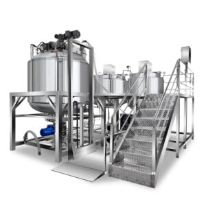500~5000L Fixed Type Emulsifier Tank Mixer Body Cream Homogenizing Machine Agitator