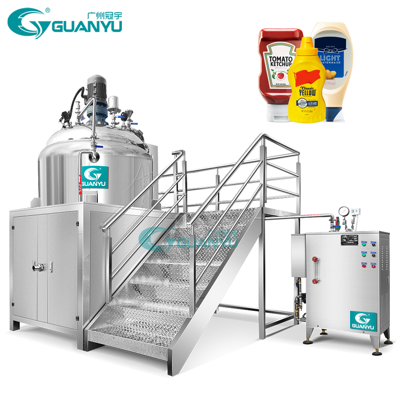 500L Industrial stainless steel vacuum emulsifying mixer pharmaceutical cream mixing machine GUANYU