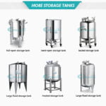 Factory price sanitary food liquid storing vessel customized drum jacketed insulated stainless steel storage tank factory