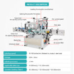 Automatic Double-faced Round and Flat Product Pasting Plastic Bottle Sticker Labeling Machine factory