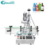 Best Full Automatic Liquid Screw Round Bottle Capping Machines With Conveyor Capping Machinery Company - GUANYU