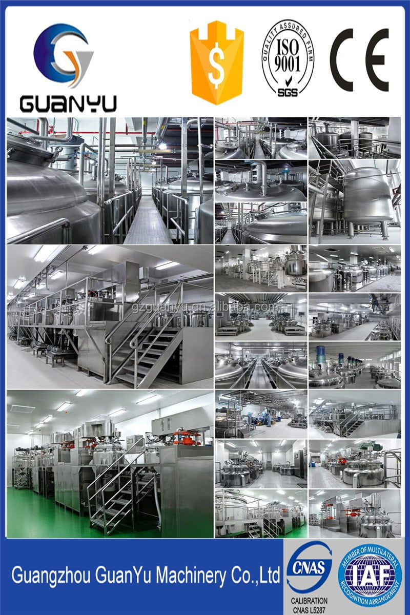 CE approved cosmetic lab vacuum bottom high shear homogenizer mixer with electric heating tank