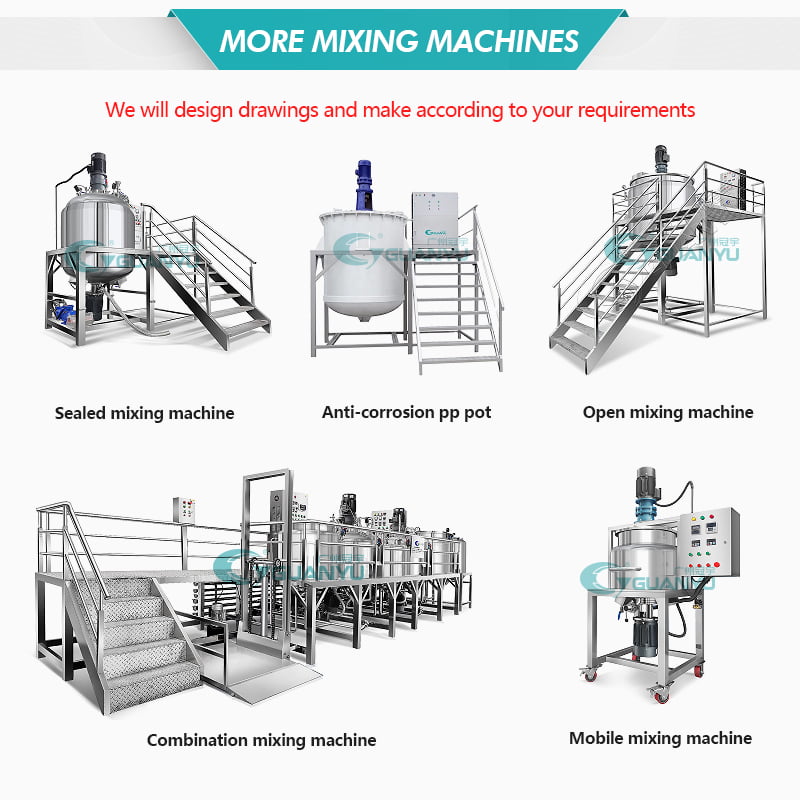 Best Mixing Tank Cosmetic Emulsion Beverage Stirring Vessel Mixing Tank With Agitator Mixing Equipment Company - GUANYU factory