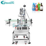 Best Full Automatic Liquid Screw Round Bottle Capping Machines With Conveyor Capping Machinery Company - GUANYU