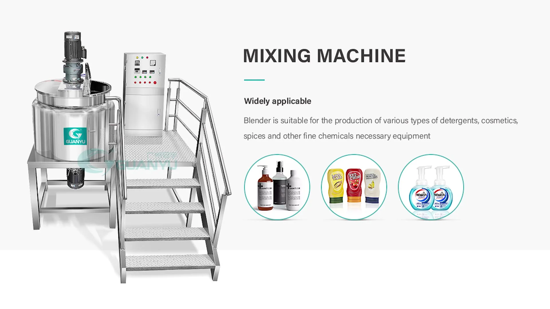 Best Heated Mixing Tank liquid soap agitator detergent mixer vessel blender Liquid detergent mixer Company - GUANYU