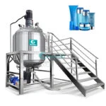 1000l Cosmetic Cream Mixing Machine Homogenizer Liquid Soap Hand Wash Shampoo Making Machine Mixer Manufacturer GUANYU