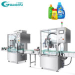 Quality Liquid detergent ointment double nozzle tracking filling capping machine Manufacturer | GUANYU