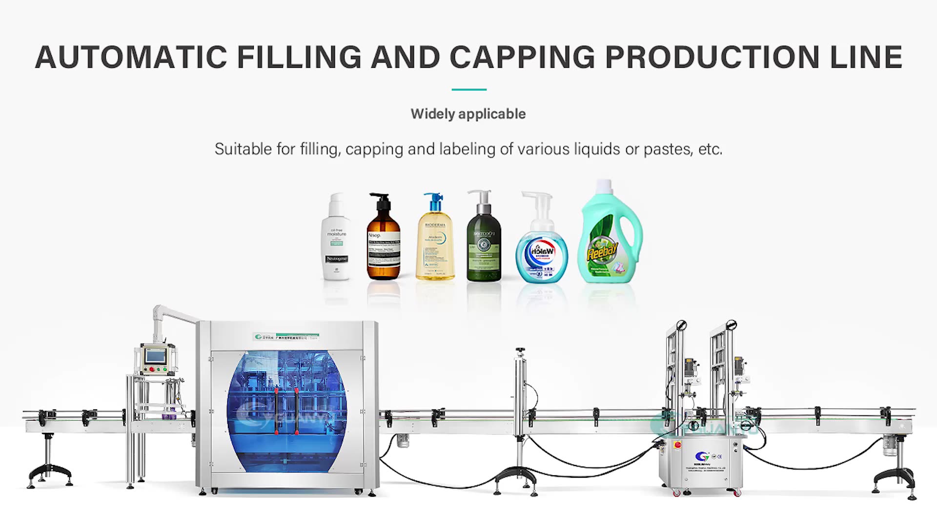 Best Fullyautomatic 12 nozzles head cream paste liquid filling capping sealing machine Company - GUANYU