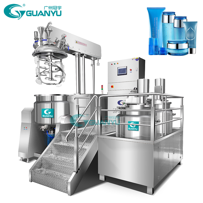 Quality Cosmetics manufacturing equipment vacuum emulsifying mixer Manufacturer | GUANYU