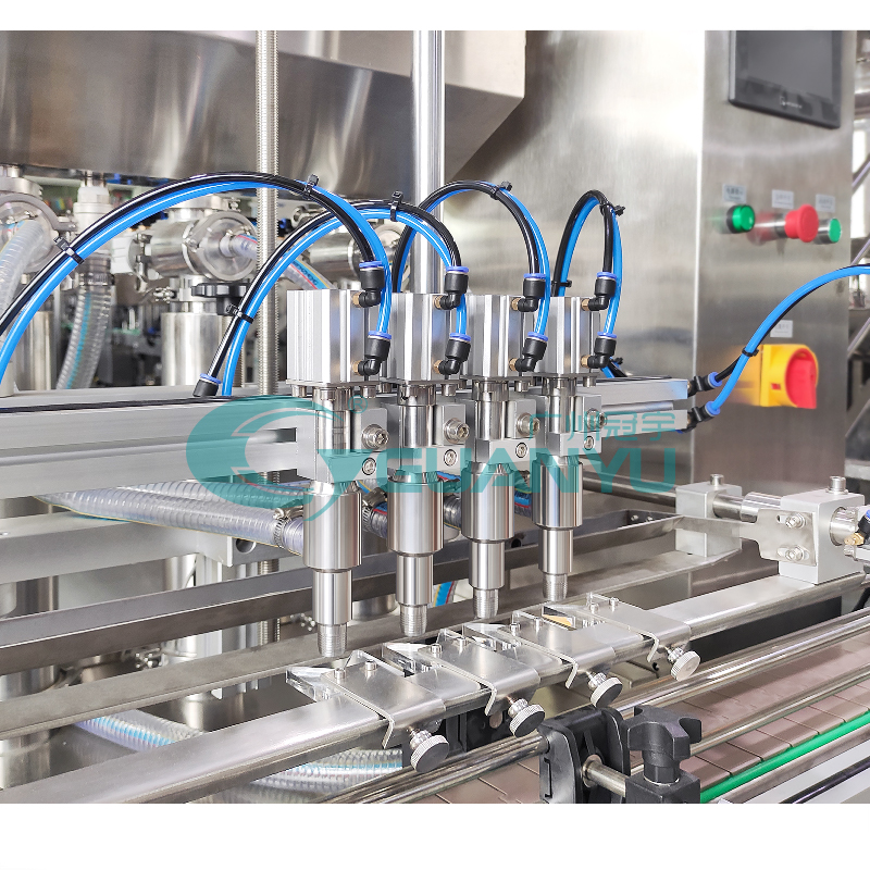 Automatic Bottle Filling Capping Machines Line With Feeder Full automatic filling machine Company - GUANYU
