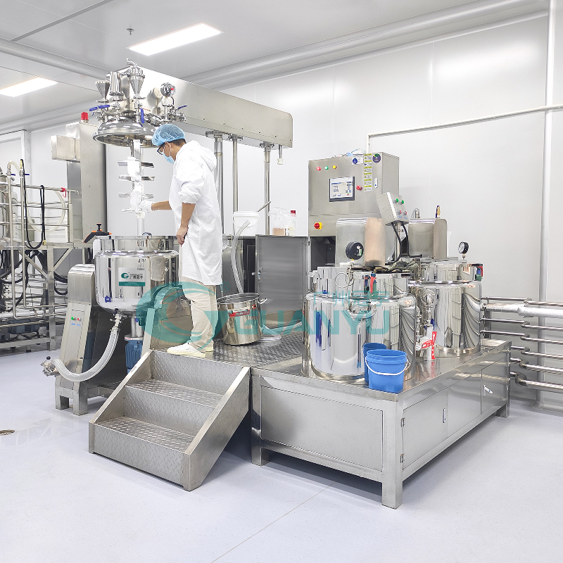 Hot Sale High Quality Paste Cream Liquid Soap Vacuum Homogeneous Emulsifier Mixing Chemical Making Machine factory