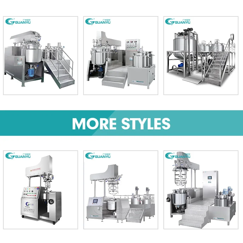 Cosmetic Creams Mixing Equipment Hand Wash Shampoo Mixing Tank Vacuum Emulsifying Machine GUANYU factory