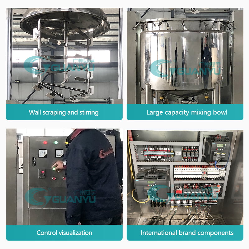 Quality Cosmetic Cream Ointment Processing Machine Vacuum Homogenizing Emulsifying Mixer Manufacturer | GUANYU factory