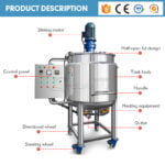 Hand Wash Liquid Soap Making Machine Stirrer Mixing Tank Cosmetic Cream Making Machine Stirring Vessel Equipment  in  Guangzhou