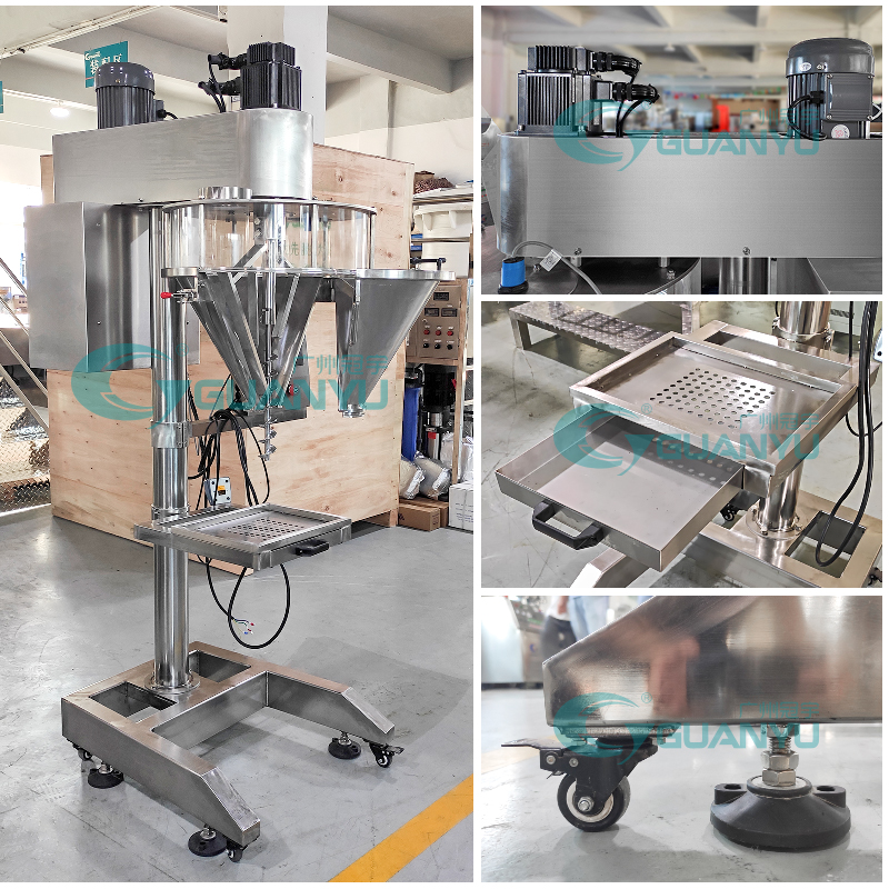 Semi Automatic Powder Filling Machine Coffee Chili Pepper Milk Powder With Weight Auger Manufacturer | GUANYU company