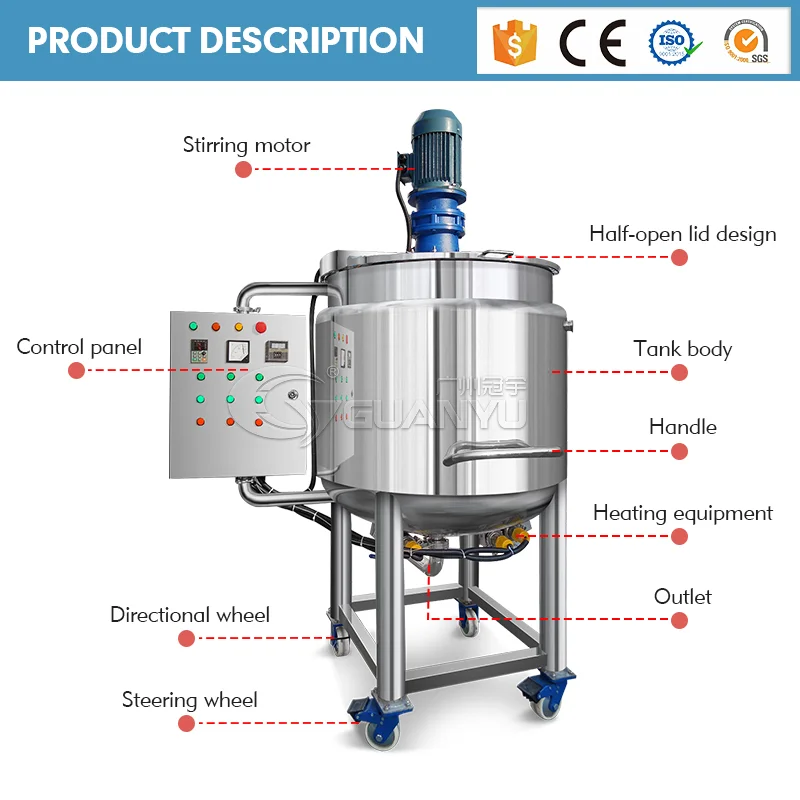 Best chemical mixing tank hand sanitizer machine chemical reaction liquid mixer Company - GUANYU manufacturer