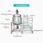 stainless steel Cosmetic liquid mixer shampoo detergent making blending machine pharmaceutical cosmetic mixing tank manufacturer