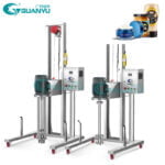 Universal Wheel Movable Electric Lifting High Shear Mixer Cosmetic Cream Homogenizing Emulsifying Machine