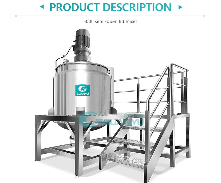 vacuum homogenizer mixer cosmetic Quality Mixing Tank hair conditioner mixer machine Laundry detergent mixing tank Manufacturer | GUANYU