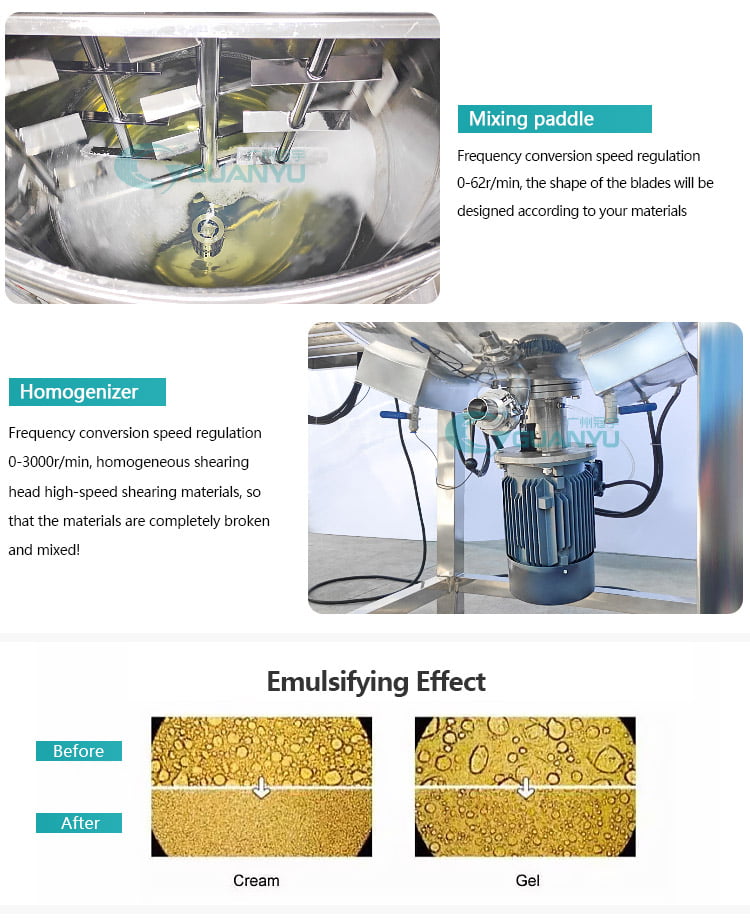 homogenizing mixer vacuum emulsifier