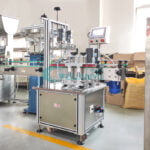 Full Automatic Plastic Round Bottle Liquid Soap Juice Shampoo Detergent Filling Capping And Labeling Machine  in  Guangzhou
