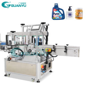 Automatic Double-faced Round and Flat Product Pasting Plastic Bottle Sticker Labeling Machine