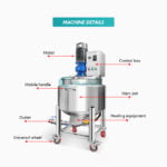 300kg per hour high quality laundry soap making machine Liquid soap mixer machine manufacturer