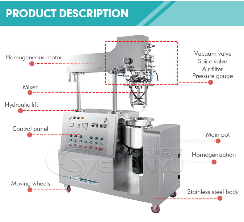 Vacuum Homogenizer Emulsion Machine