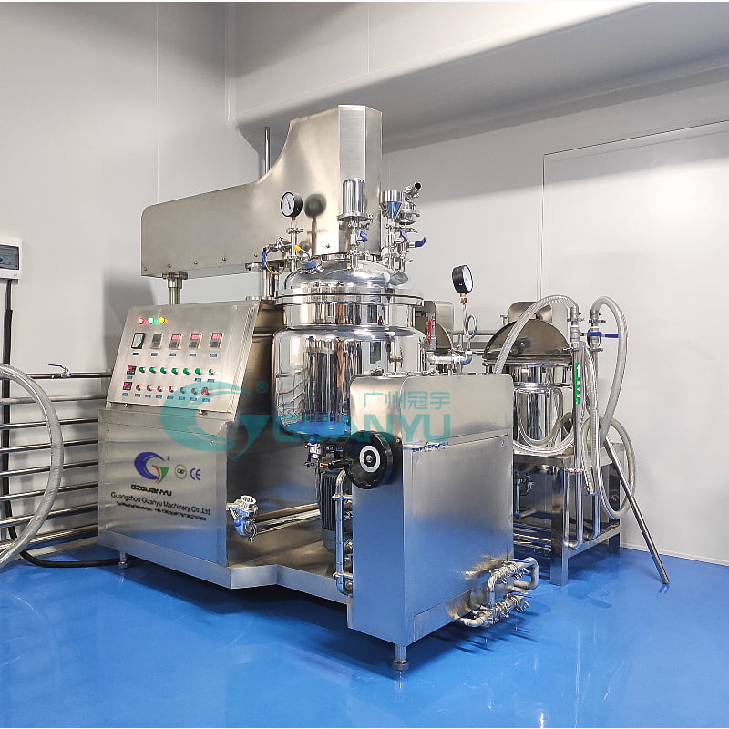 Lab Homogenizer Emulsifying Mixer Chemical Equipment Machinery Body Lotion Cream Making Machine Steam Heating company