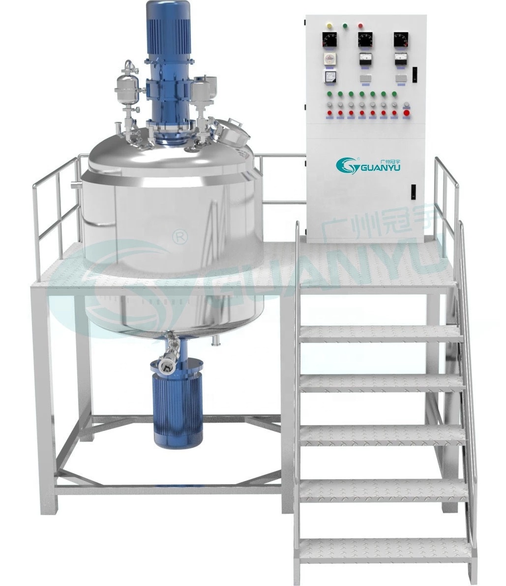 Electric Heating Mixing Tank Industrial Chemical Mixer machine Liquid detergent mixer Company - GUANYU factory