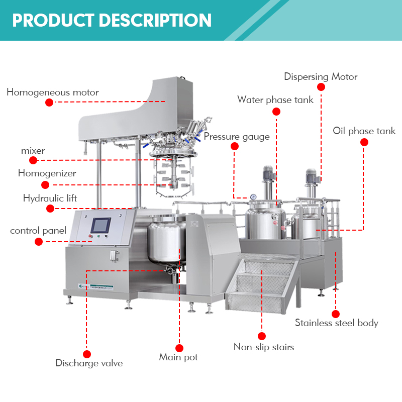 Best Vacuum Mixer Vacuum Homogenizing Emulsifying Machine Lotion Cream Cosmetics Making Machine Company - GUANYU