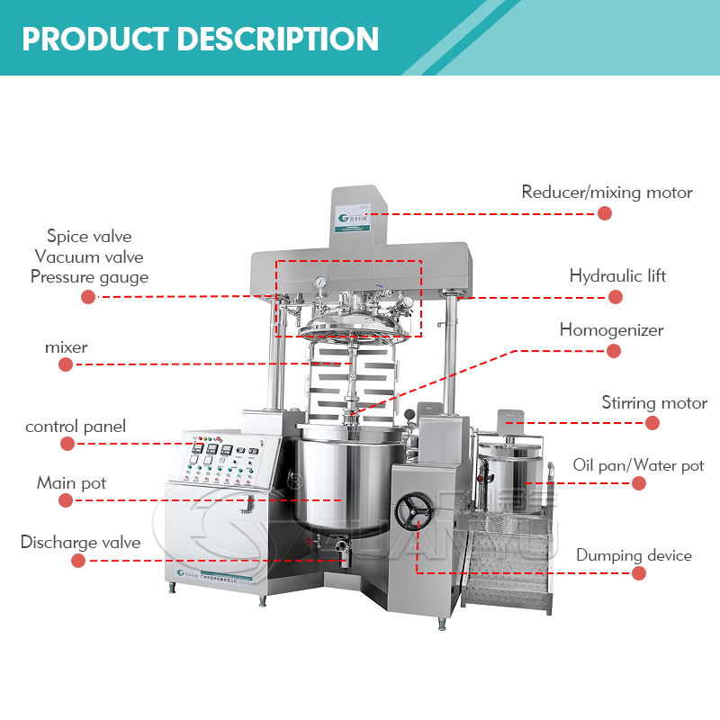 Best Viscous Liquid Homogenizer Emulsifier Machine Vacuum Emulsifying Mixer Company - GUANYU  in  Guangzhou