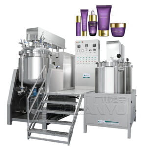 Industrial cosmetic homogenizer vacuum emulsifier mixer machine cream making machine small manufacturing plant GUANYU