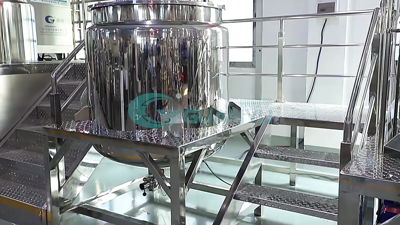 Quality Electric Steam heating agitator liquid mixer homogenizer mixing tank Manufacturer | GUANYU