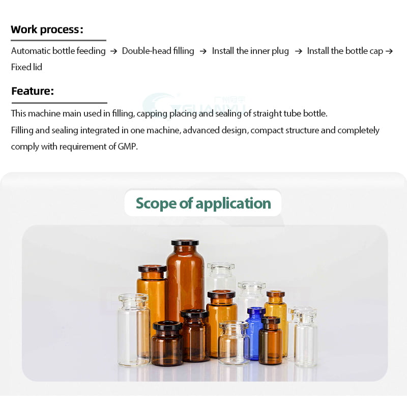 Vial Liquid Automatic Filling Sealing Machine Injection Filling Capping Machine Small Bottle Medicine Filler company