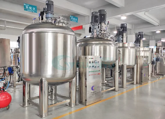 vacuum mixer machine Cosmetic Emulsion Juice Beverage Stirring Vessel Mixing Tank With Agitator Mixing E