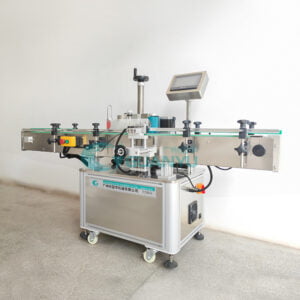 Customized Automatic Self Adhesive Plastic Round Bottle Pasting Sticker Labeling Machine | กวานยู