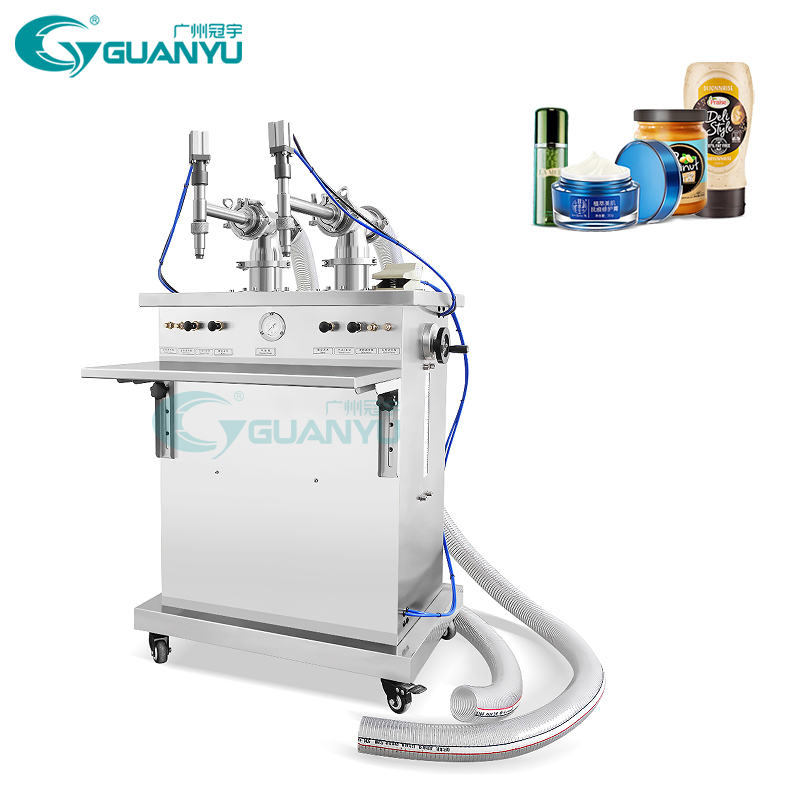 Semi automatic filling machine 500ml 100ml bottle filler equipment cream paste filling line