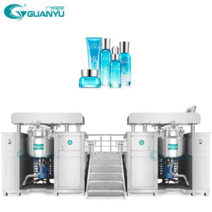 Mélangeur d'émulsifiant sous vide, haute qualité, 500l, 800l, contrôle par PLC, levage hydraulique, machine industrielle pour crème cosmétique